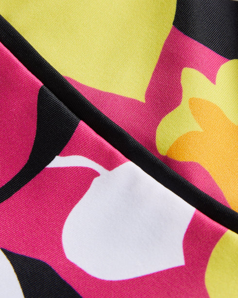 MARTHYA-Swimwear-Make a splash this summer with our gorgeous MARTHYA bikini bottoms. Their vibrant floral print is perfectly complemented by contrasting piping. Wonderfully versatile, you can pair them with the matching top or mix and match for a look that's all your own.The fabric of this product is made with 78% recycled polyamide. Using recycled polyamide helps divert plastic waste from ending in landfills. Bikini bottoms High waisted Floral print Contrast piping Logo engraved hardware Matching top avail